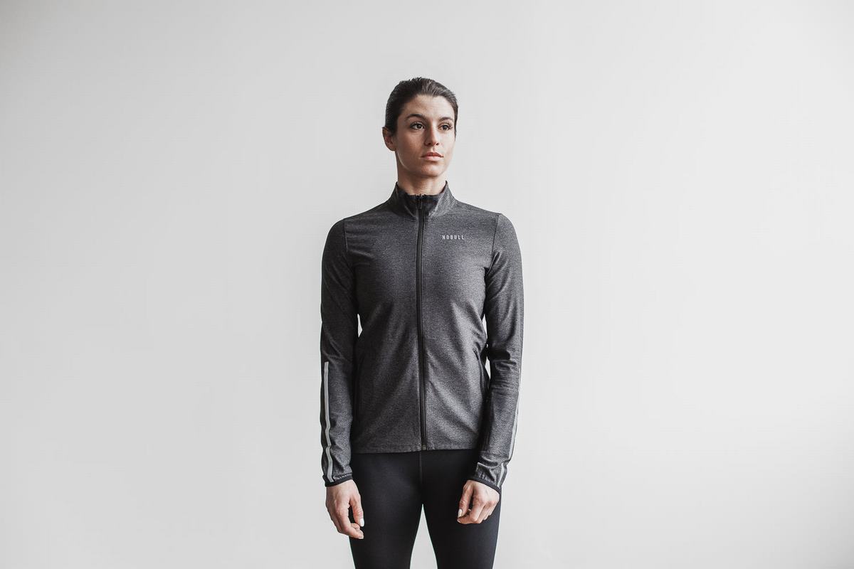 Nobull 4-way Stretch Woven Women\'s Jackets Deep Grey | Australia (BU5814)
